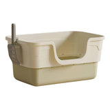 Maxbell Open Top Pet Litter Box with Scoop Pet Cleaner Accessories Bedpan Cat Toilet green