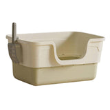 Maxbell Open Top Pet Litter Box with Scoop Pet Cleaner Accessories Bedpan Cat Toilet green