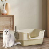 Maxbell Open Top Pet Litter Box with Scoop Pet Cleaner Accessories Bedpan Cat Toilet green