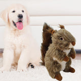 Maxbell Squeaky Plush Dog Toy Pet Toy Medium Dogs Cats Lovely Dog Squirrel Plush Toy