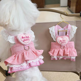 Maxbell Dog Dress Cats Clothes Costume Funny Pet Dress Photo Props Dog Harness Dress L