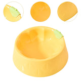 Maxbell Cat Bowl Pet Feeder Bowl Dish Drinking Travel for Small Food Water Bowl yellow