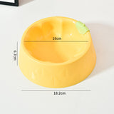 Maxbell Cat Bowl Pet Feeder Bowl Dish Drinking Travel for Small Food Water Bowl yellow