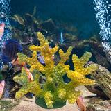 Maxbell Artificial Coral Figurine Sculpture Home Decor Aquarium Decoration for Table yellow