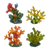 Maxbell Artificial Coral Figurine Sculpture Home Decor Aquarium Decoration for Table yellow