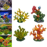 Maxbell Artificial Coral Figurine Sculpture Home Decor Aquarium Decoration for Table yellow
