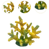 Maxbell Artificial Coral Figurine Sculpture Home Decor Aquarium Decoration for Table yellow