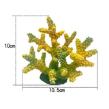 Maxbell Artificial Coral Figurine Sculpture Home Decor Aquarium Decoration for Table yellow