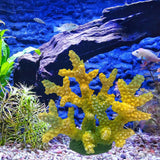Maxbell Artificial Coral Figurine Sculpture Home Decor Aquarium Decoration for Table yellow