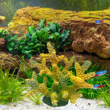 Maxbell Artificial Coral Figurine Sculpture Home Decor Aquarium Decoration for Table yellow