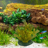 Maxbell Artificial Coral Figurine Sculpture Home Decor Aquarium Decoration for Table green