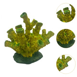 Maxbell Artificial Coral Figurine Sculpture Home Decor Aquarium Decoration for Table green