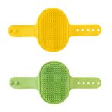 Maxbell Pet Grooming Brush Tool Silicone Cat Grooming Massage for Indoor Cats Kitten Green