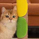 Maxbell Pet Grooming Brush Tool Silicone Cat Grooming Massage for Indoor Cats Kitten Green