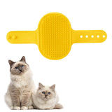 Maxbell Pet Grooming Brush Tool Silicone Cat Grooming Massage for Indoor Cats Kitten Yellow