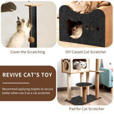 Maxbell Trimmable Cat Scratch Mat Sturdy for Cat Tree Shelf Cat Wall Furniture Steps