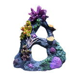 Maxbell Artificial Aquarium Coral Cave Landscaping Hide Cave Fish Tank Ornament