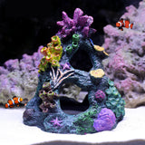 Maxbell Artificial Aquarium Coral Cave Landscaping Hide Cave Fish Tank Ornament