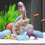 Maxbell Fish Tank Landscaping Decoration Aquarium Hideaway Home Decor Mermaid Statue