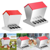 Maxbell Chicken Feeder Multipurpose Chick Feeding Station for Canary Backyard Pigeon 30.5cmx30.5cmx40cm