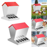 Maxbell Chicken Feeder Multipurpose Chick Feeding Station for Canary Backyard Pigeon 30.5cmx30.5cmx40cm