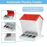 Maxbell Chicken Feeder Multipurpose Chick Feeding Station for Canary Backyard Pigeon 30.5cmx30.5cmx40cm