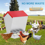Maxbell Chicken Feeder Multipurpose Chick Feeding Station for Canary Backyard Pigeon 30.5cmx30.5cmx40cm