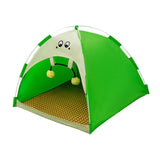 Maxbell Cat Tent Portable Soft Summer Foldable Small Dog Bed for Home Camping Indoor M Green