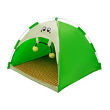 Maxbell Cat Tent Portable Soft Summer Foldable Small Dog Bed for Home Camping Indoor M Green