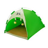 Maxbell Cat Tent Portable Soft Summer Foldable Small Dog Bed for Home Camping Indoor M Green