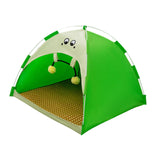 Maxbell Cat Tent Portable Soft Summer Foldable Small Dog Bed for Home Camping Indoor M Green