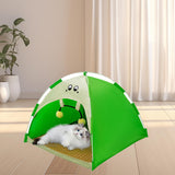 Maxbell Cat Tent Portable Soft Summer Foldable Small Dog Bed for Home Camping Indoor M Green