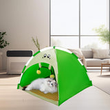 Maxbell Cat Tent Portable Soft Summer Foldable Small Dog Bed for Home Camping Indoor M Green