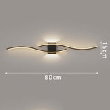 Maxbell Modern LED Wall Light Makeup Lamp Mirror Sconce for Office Bedroom Farmhouse black