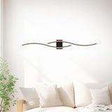 Maxbell Modern LED Wall Light Makeup Lamp Mirror Sconce for Office Bedroom Farmhouse black