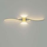 Maxbell Modern LED Wall Light Makeup Lamp Mirror Sconce for Office Bedroom Farmhouse Gold