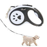 Maxbell Retractable Dog Leash Single Handed Fast Lock Braking System Dogs Cats Rope black 5m