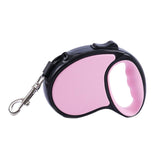 Maxbell Retractable Dog Leash Single Handed Fast Lock Braking System Dogs Cats Rope pink 3m