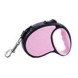 Maxbell Retractable Dog Leash Single Handed Fast Lock Braking System Dogs Cats Rope pink 3m