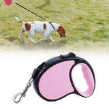 Maxbell Retractable Dog Leash Single Handed Fast Lock Braking System Dogs Cats Rope pink 3m