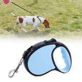 Maxbell Retractable Dog Leash Single Handed Fast Lock Braking System Dogs Cats Rope blue 3m