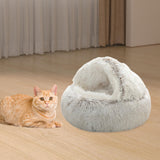 Maxbell Cat Bed Kennel Portable Comfortable Puppy Bed for Rabbits Kitten Indoor Cats Coffee 50cm