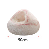 Maxbell Cat Bed Kennel Portable Comfortable Puppy Bed for Rabbits Kitten Indoor Cats Pink 50cm