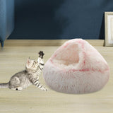 Maxbell Cat Bed Kennel Portable Comfortable Puppy Bed for Rabbits Kitten Indoor Cats Pink 50cm