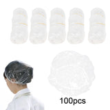 Maxbell 100Pcs Disposable Shower Caps Elastic for Conditioning Hair Treatment Travel