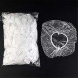 Maxbell 100Pcs Disposable Shower Caps Elastic for Conditioning Hair Treatment Travel