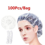 Maxbell 100Pcs Disposable Shower Caps Elastic for Conditioning Hair Treatment Travel