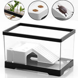 Maxbell Turtle Tank Bottom Drainage Terrapin Tortoise Enclosure Starter Indoor Decor Medium Black