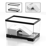 Maxbell Turtle Tank Bottom Drainage Terrapin Tortoise Enclosure Starter Indoor Decor Medium Black