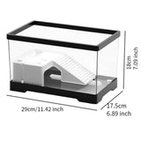 Maxbell Turtle Tank Bottom Drainage Terrapin Tortoise Enclosure Starter Indoor Decor Medium Black